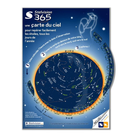 Carte céleste 4 pages Stelvision (plastifiée)