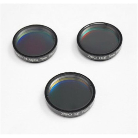 Set de filtres Ha, SII et OIII 7nm ZWO