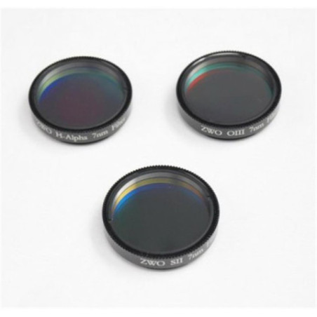 Set de filtres Ha, SII et OIII 7nm ZWO