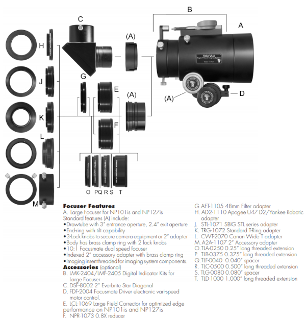Système d'utilisation des accessoires sur la TeleVue NP-101is - Pièce J pour le #TVSTL-1071 televue_bague_imaging_system_tls2245_01.jpg