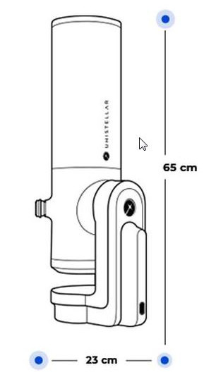 Dimensions de l'eVscope 2