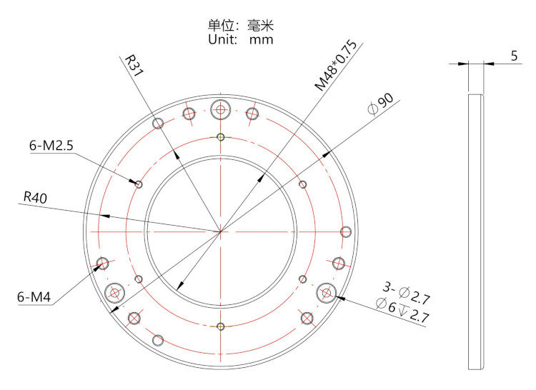 Dessin technique de la bague de tilt ZWO M48 zwo_tiltM48_01.jpg