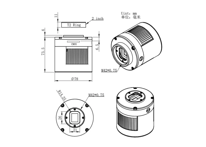 Caméra ZWO refroidie ASI294_Dessin_Technique.jpg