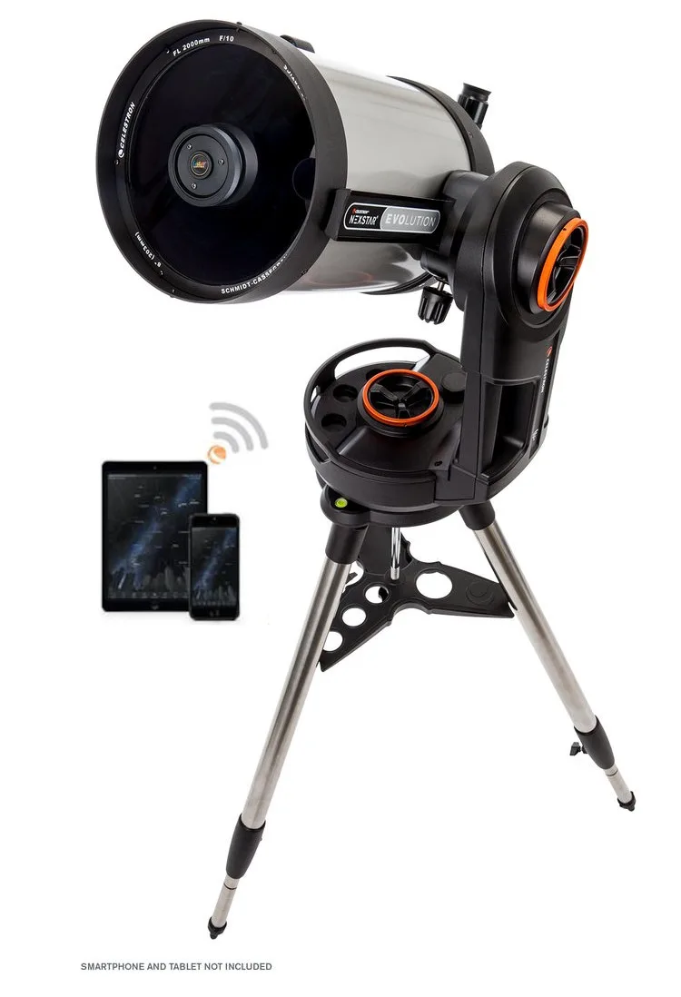 NexStar Evolution 8 avec smartphone ou tablette optionnels