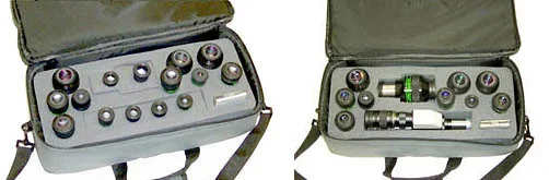 Sac de transport pour oculaires TeleVue. A gauche avec divers oculaires, à droite avec la BinoVue sac_oculaires_02.jpg