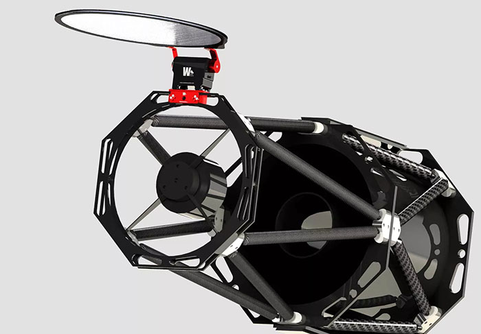Ecran à flat WandererAstro V4 Pro-EC monté sur un télescope Ritchey-Chrétien GSO à montage Serrurier