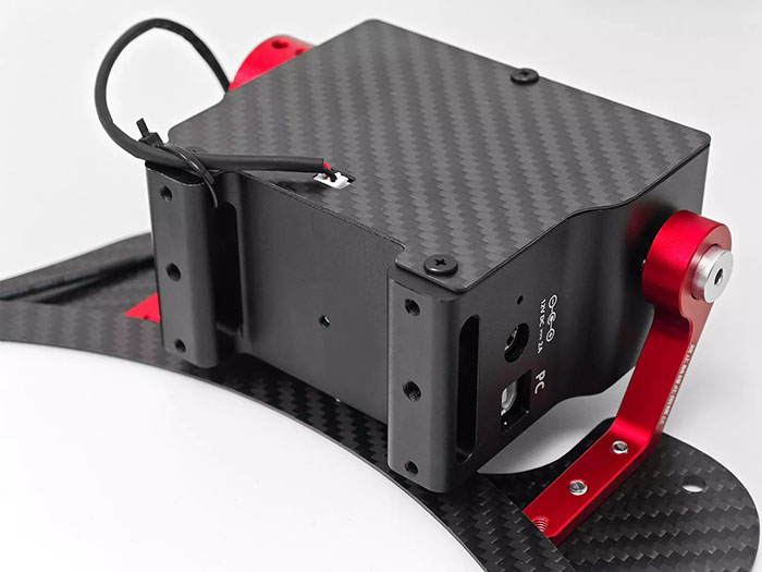Détail du bloc moteur de l'écran à flat motorisé Wanderer Astro V4 Pro-EC