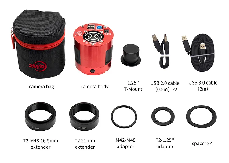 Elements livrés avec la caméra ZWO 533MC-Pro ASI533MCPRO_elements_livres.jpg